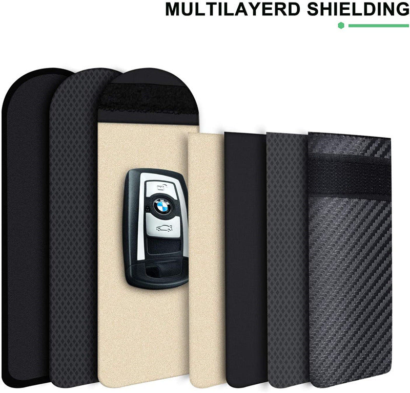 Faraday Bag Key Protector Signal Blocking RFID Pouch For Key Fob Anti-Theft Car Security Cage